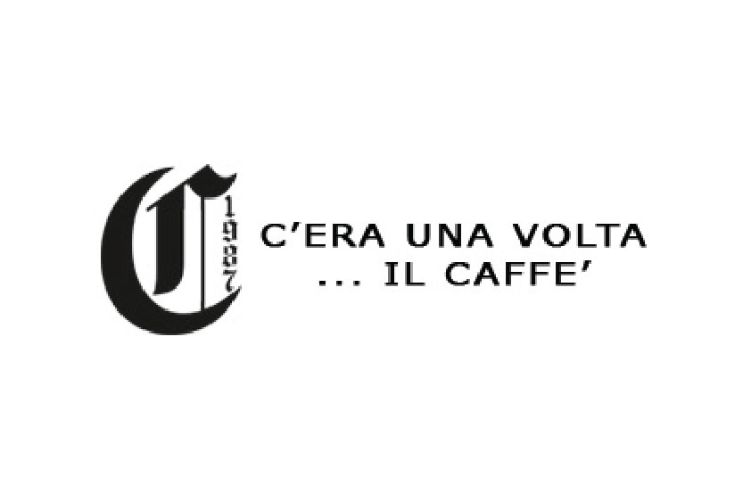 Logo bar - enoteca raffigurante una lettera "c" gotica con la scritta: "c'era una volta il caffè" alla sua destra